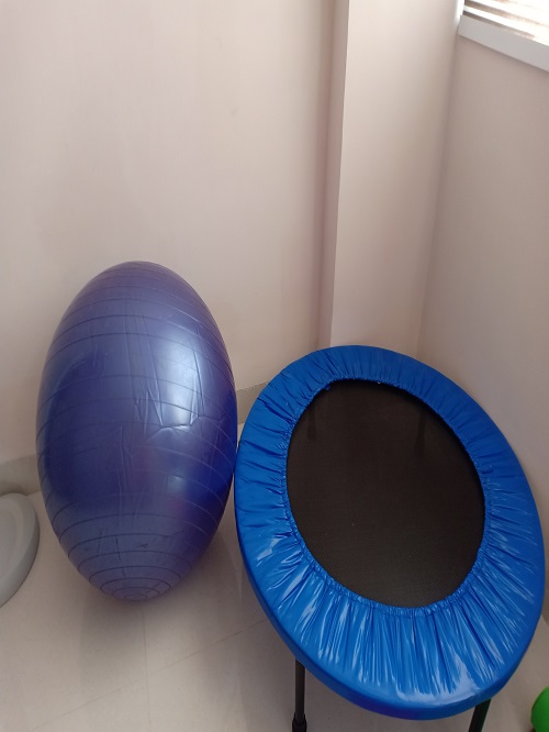 Exercise ball & trampoline- Physiotherapy center
