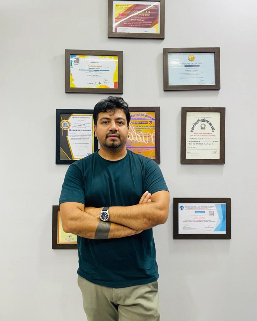 Dr. Manish Kundwani, physiotherapist and chiropractor, at Midas Physiocare, Indore