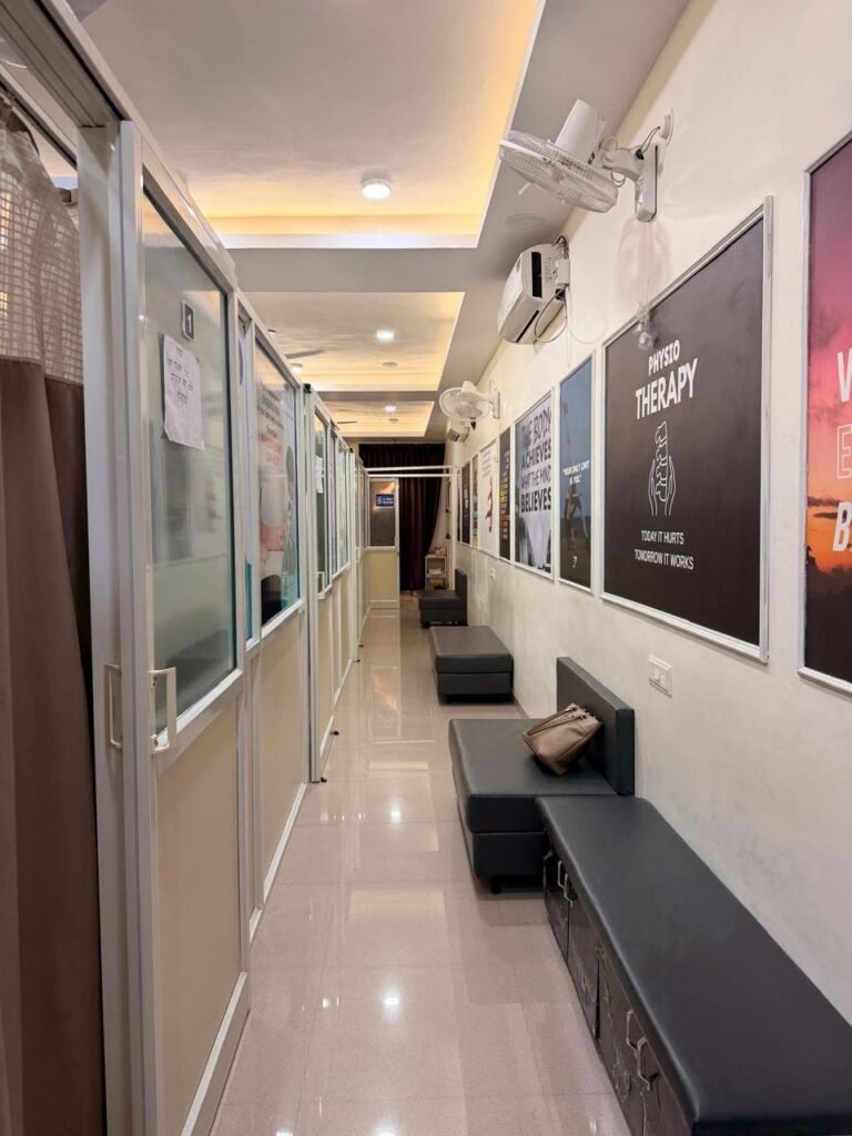 Treatment corridor at Midas Physiocare