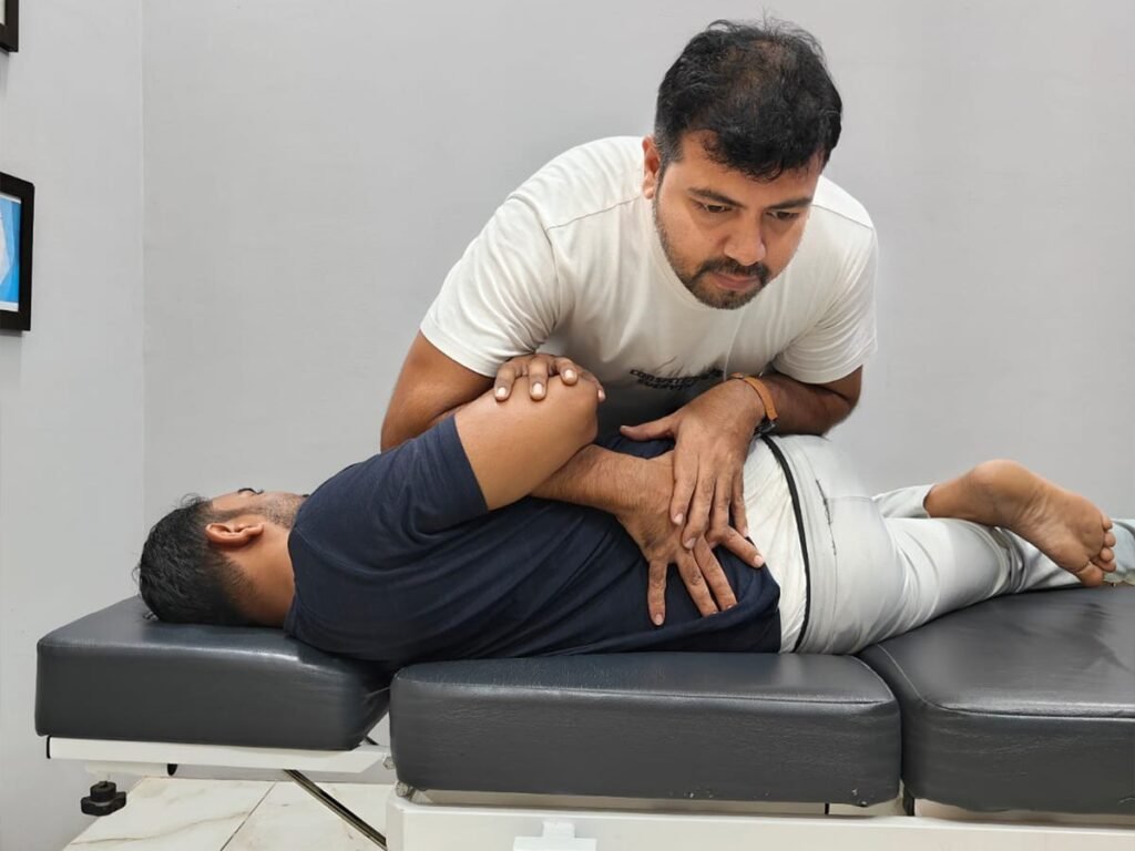 Manual therapy session at Midas Physiocare